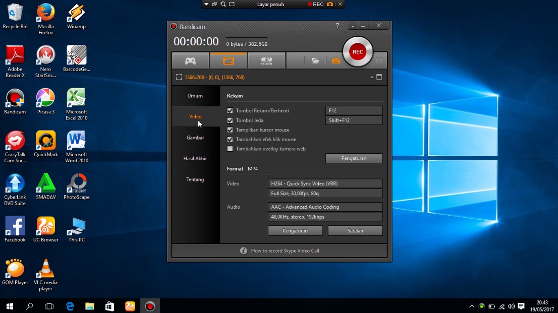 download aplikasi perekam layar bandicam