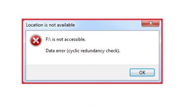 data error cyclic redundancy check windows 8.1