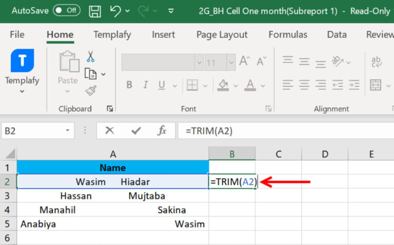 Cara Menghilangkan Spasi di Excel dengan Fungsi Khusus